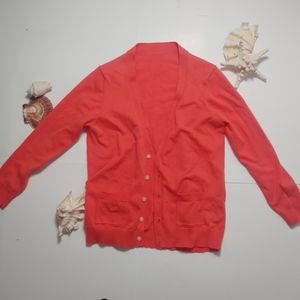 🌈 3/30 Bright salmon coloured cardigan